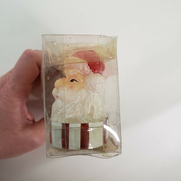 Vintage 90s Small 2" Santa Head Candles New Global Industries - Picture 5 of 9